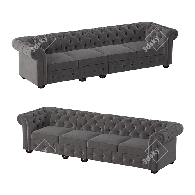 Luxurious Chester_3 Sofa - Elegant and Comfortable 3D model image 1