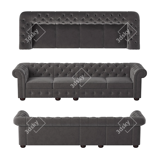 Luxurious Chester_3 Sofa - Elegant and Comfortable 3D model image 2