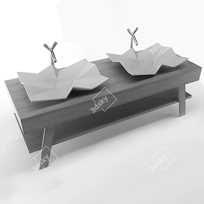 Origami Washbasin: AXOR Starck Mixer 3D model image 2