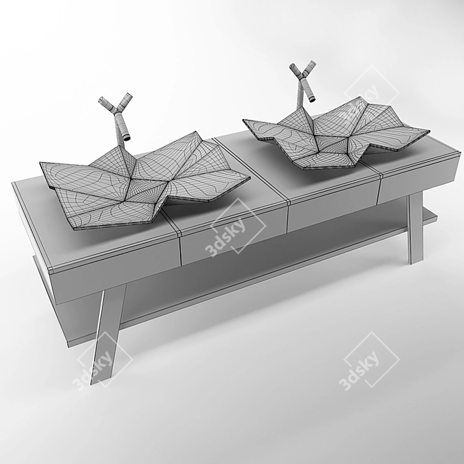 Origami Washbasin: AXOR Starck Mixer 3D model image 4