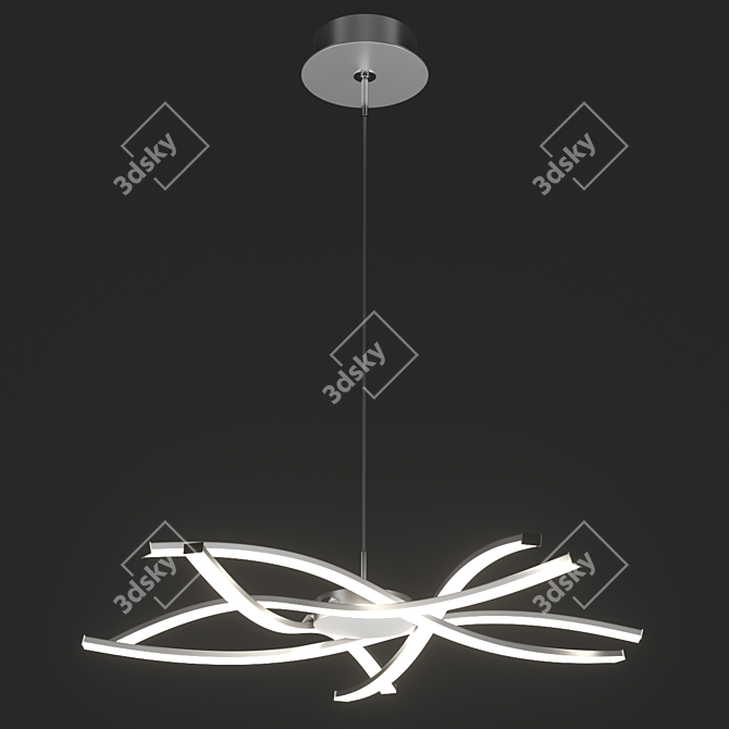 AIRE LED 5910 OM Chandelier: Stylish and Dimmable 3D model image 1