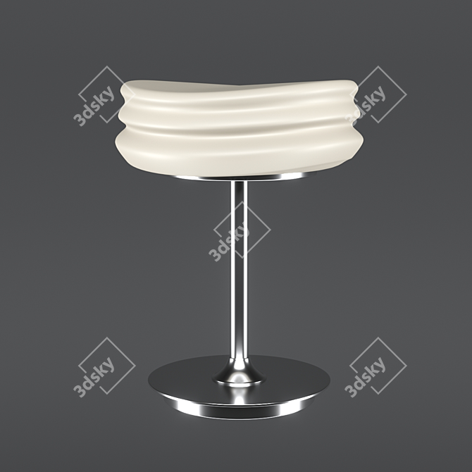 MEDITERRANEO 3627 OM Table Lamp - Opal Glass + Chrome Finish 3D model image 1