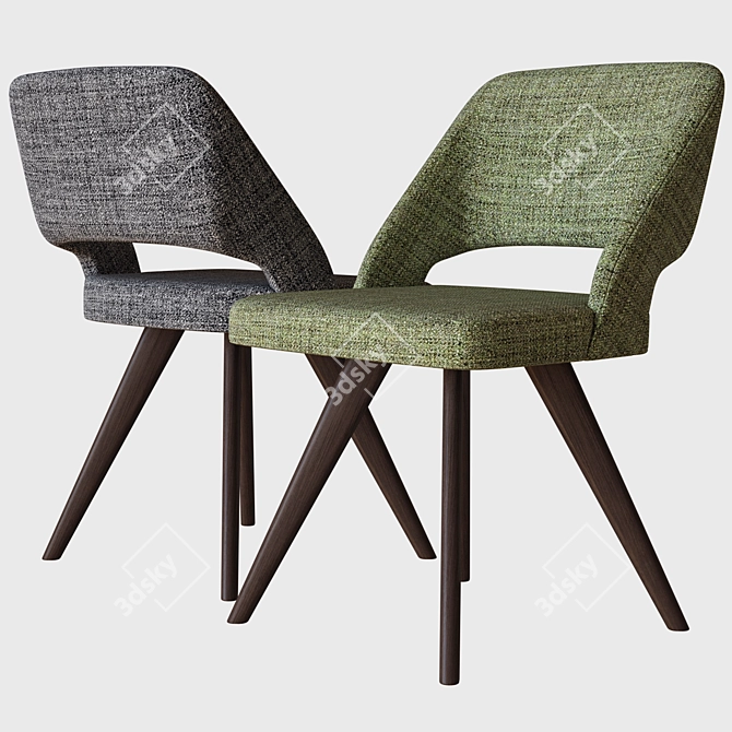 Modern Elegance: Minotti Owens Chair 3D model image 1