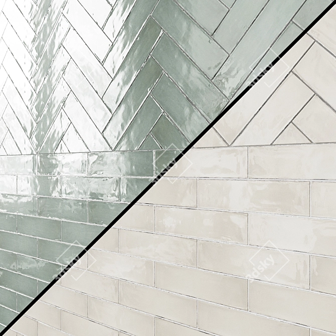 Colonial Colors Ceramic Wall Tiles 3D model image 3
