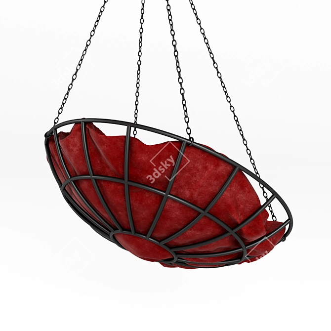 Cozy Hanging Pod Chair 3D model image 3