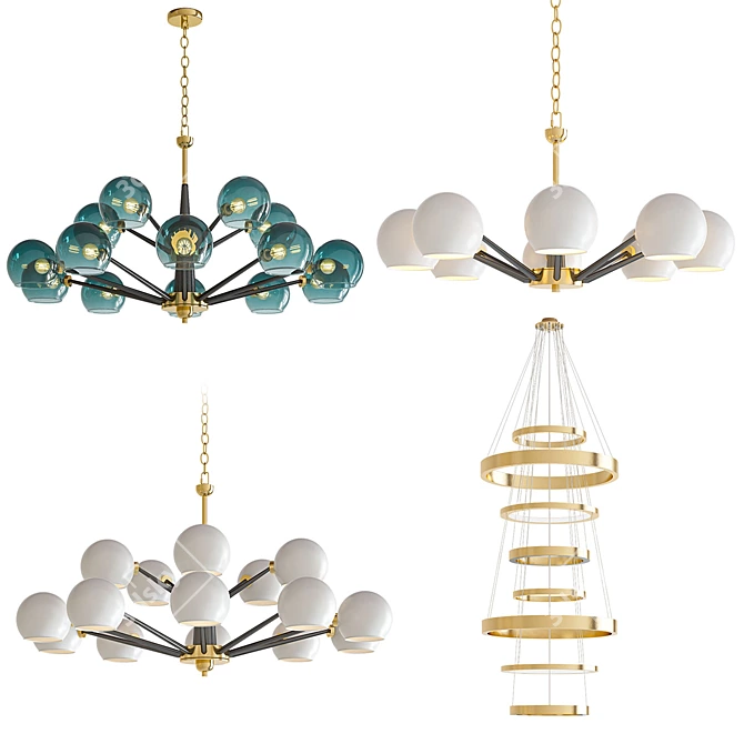 Modern Chandelier Collection 3D model image 2