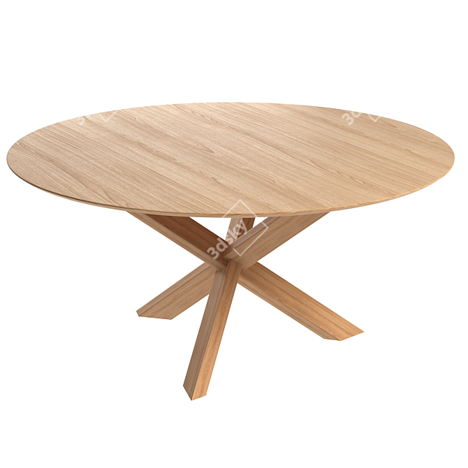 Contemporary Mikado Round Dining Table 3D model image 2