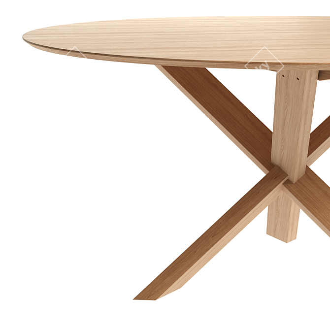 Contemporary Mikado Round Dining Table 3D model image 3