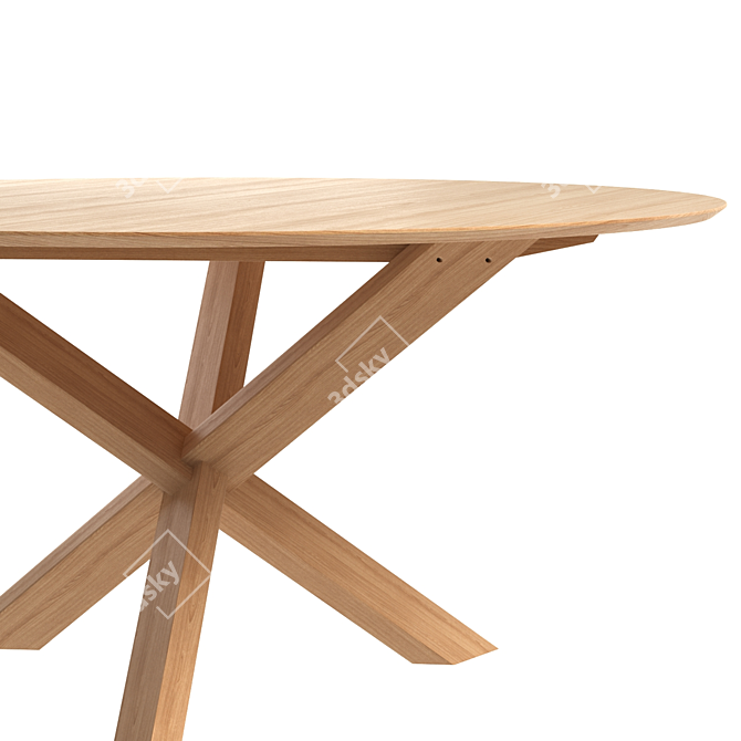 Contemporary Mikado Round Dining Table 3D model image 5