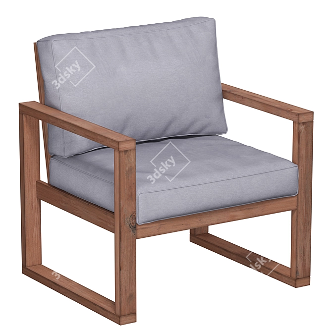 Lydon Cushioned Patio Chair 3D model image 5