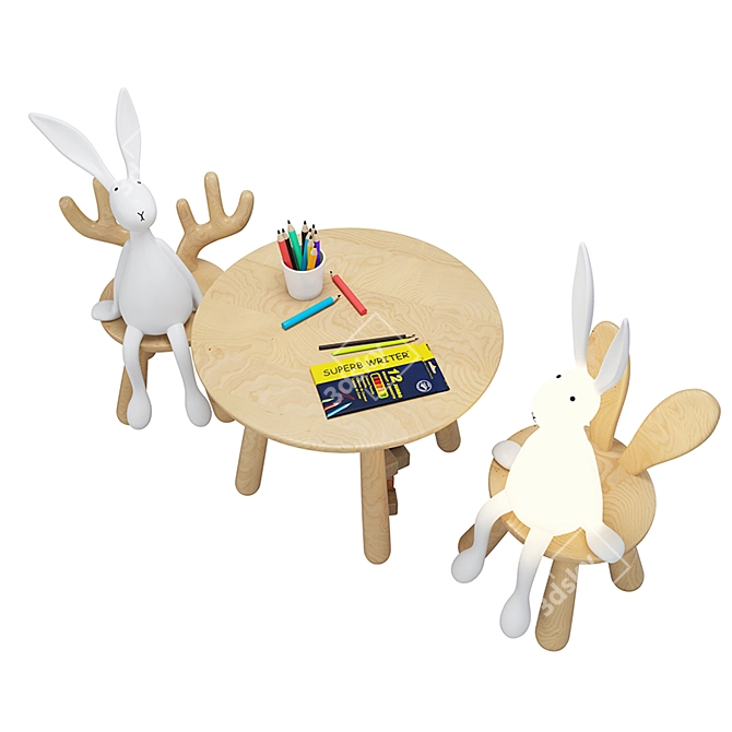 Joseph Bunny Lamp: Adorable and Illuminating! 3D model image 3