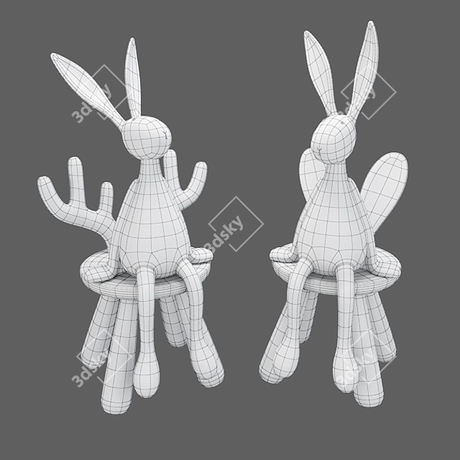 Joseph Bunny Lamp: Adorable and Illuminating! 3D model image 8