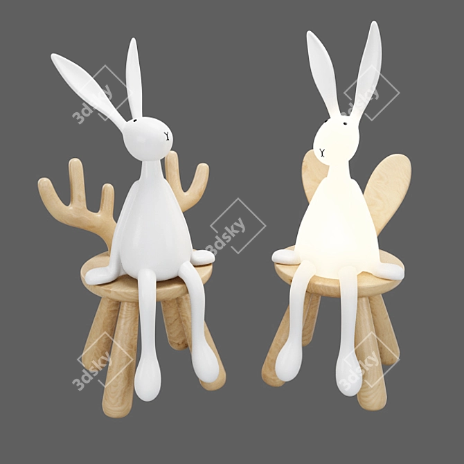 Joseph Bunny Lamp: Adorable and Illuminating! 3D model image 9