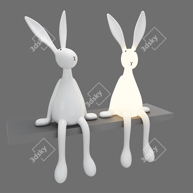 Joseph Bunny Lamp: Adorable and Illuminating! 3D model image 11