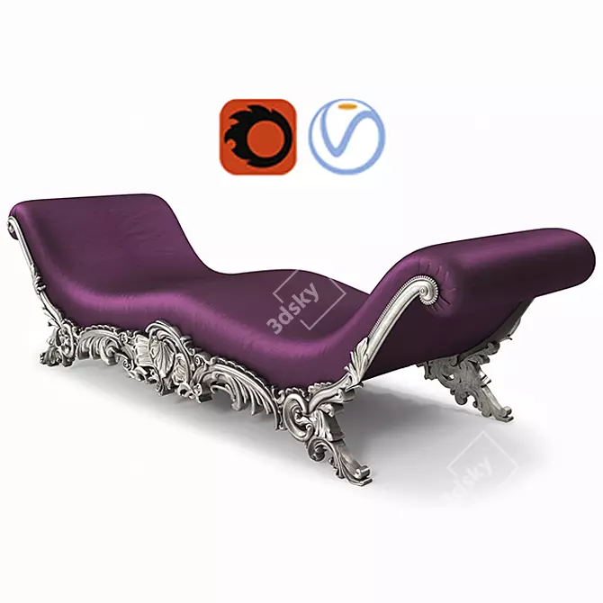 Elegant Classic Bench: Timeless Luxury 3D model image 1