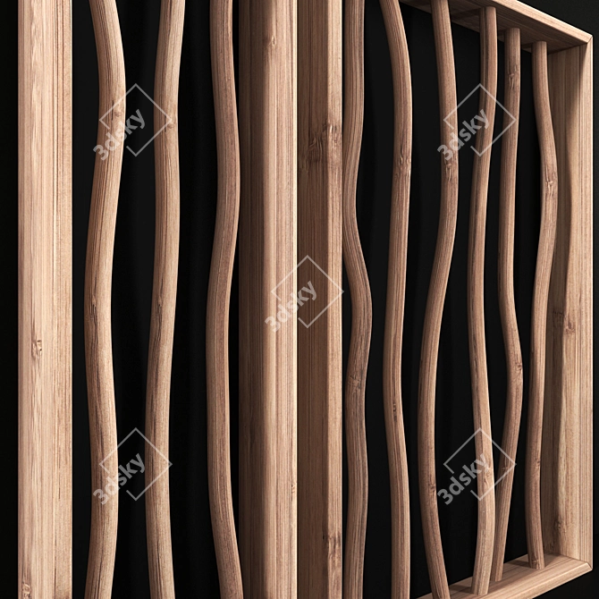 Thick Frame Branch Decor 3D model image 3