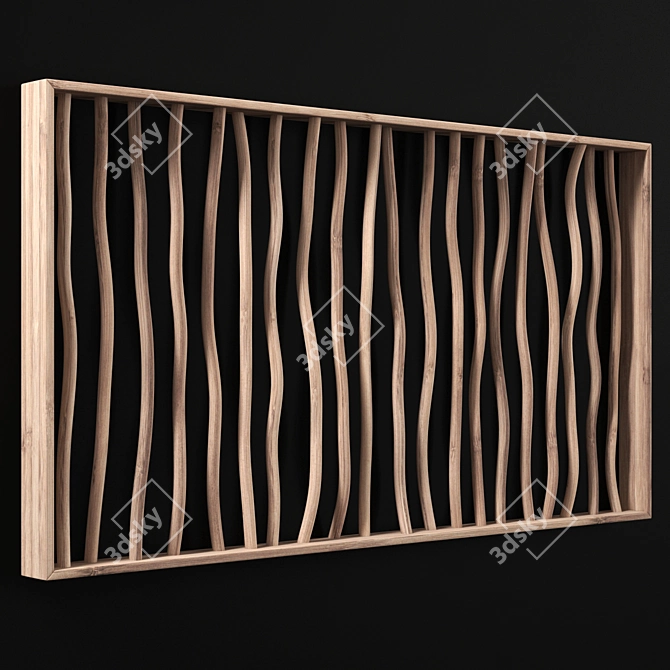 Thick Frame Branch Decor 3D model image 4