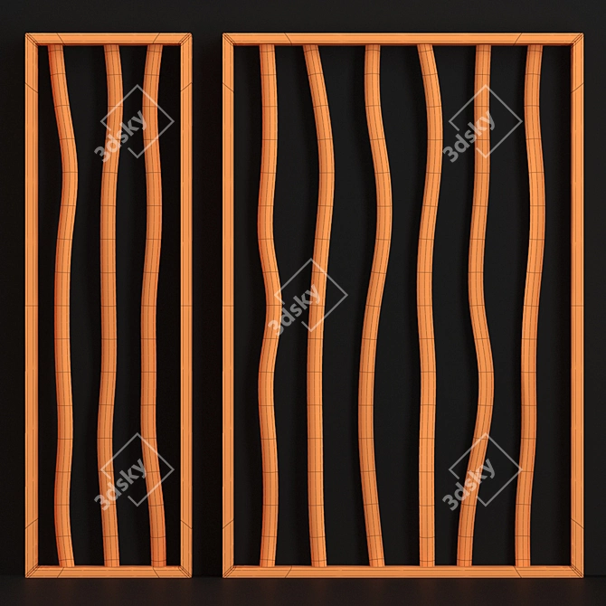 Thick Frame Branch Decor 3D model image 5