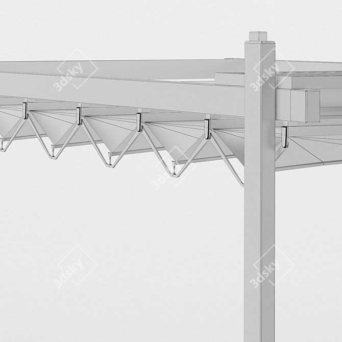 Outdoor Retreat Canopy - Perfect Shade for Tea Time 3D model image 12