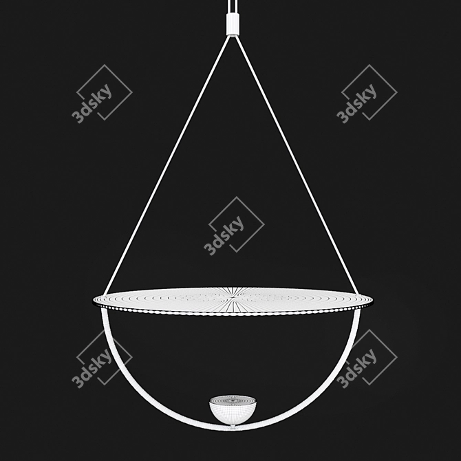 Luxury Gold Metal Acrylic Lamp 3D model image 3