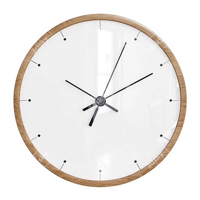 Stylish Time Decor: Wall Clock 3D model image 4