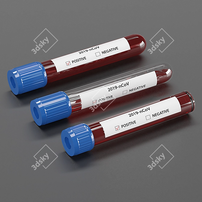 COVID-19 Test Tubes 3D model image 1