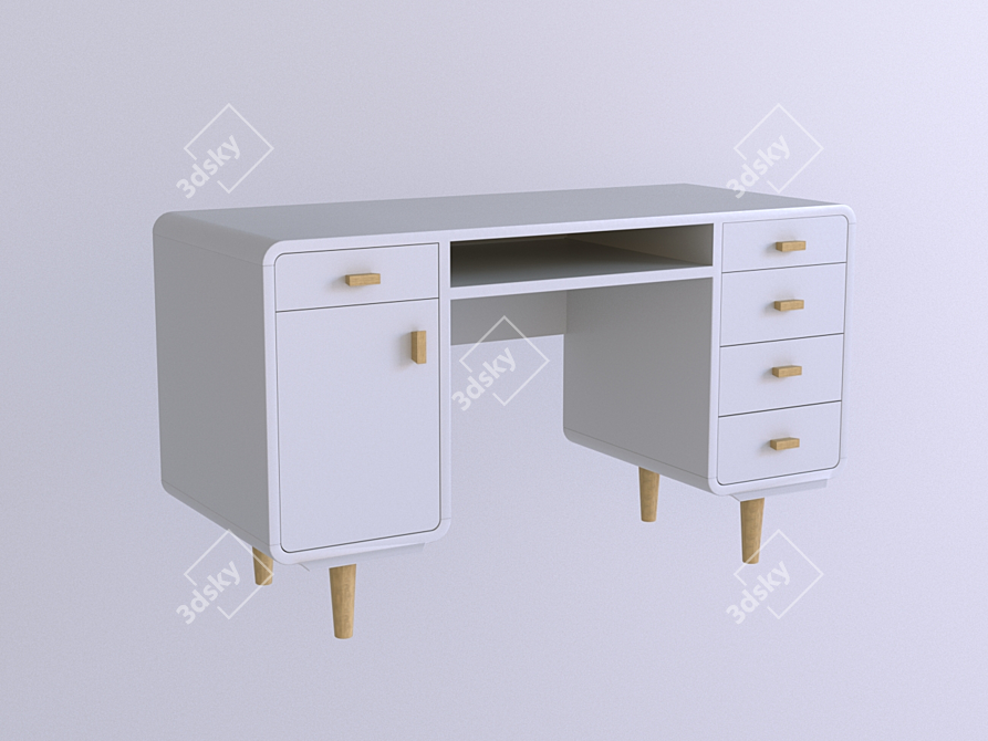 La Redoure Jimi Scandinavian Writing Desk 3D model image 8