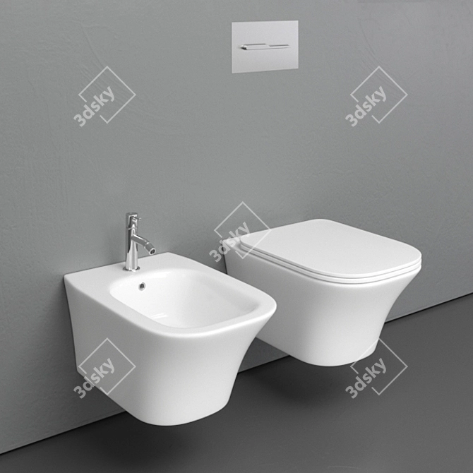  Stylish and Sleek Cabo WC 3D model image 1