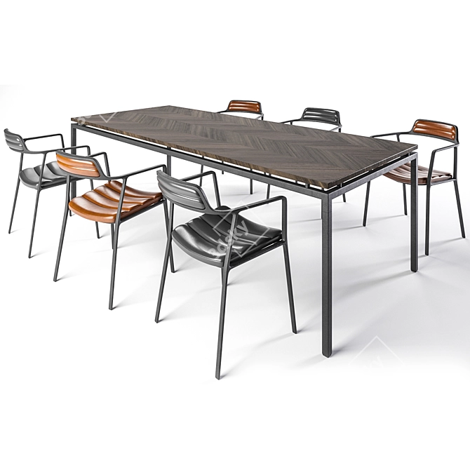 Title: VIPP Dining Set 3D model image 1