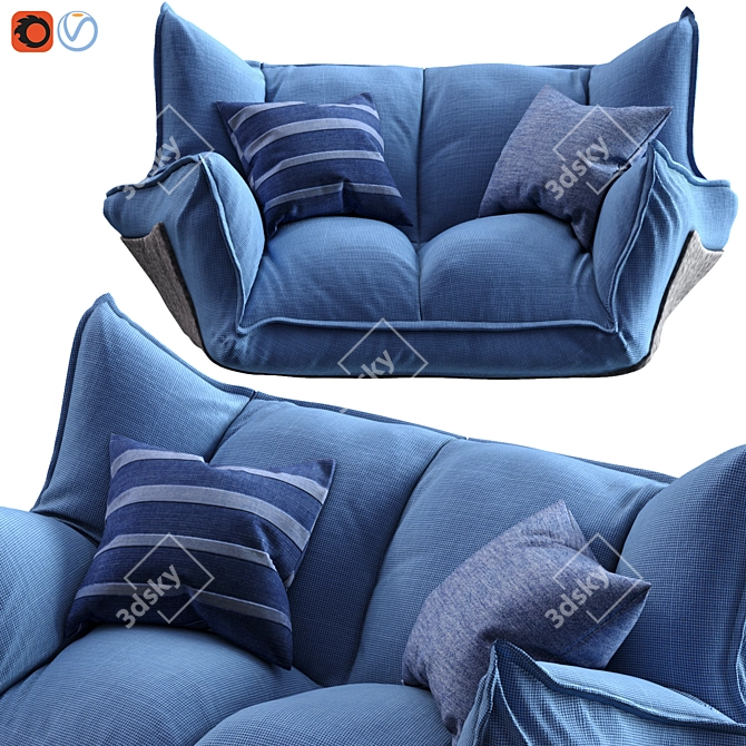 Comfy Sofa: High Detail, 3D Max Files 3D model image 1