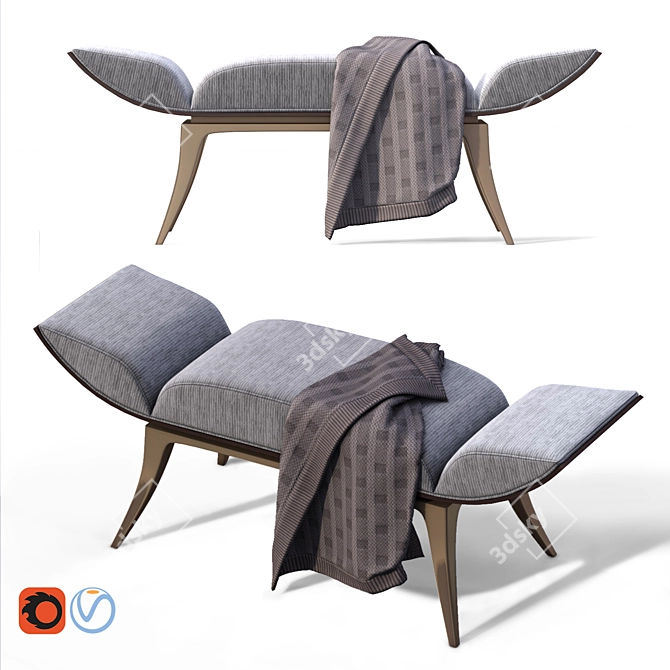 Exquisite Luxury Waiting Chair 3D model image 3