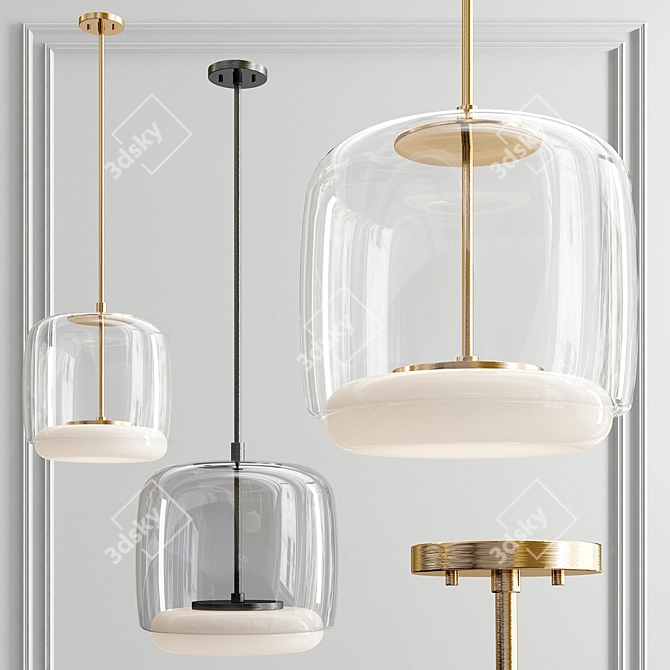 Minimalist LED Pendant Light 3D model image 1