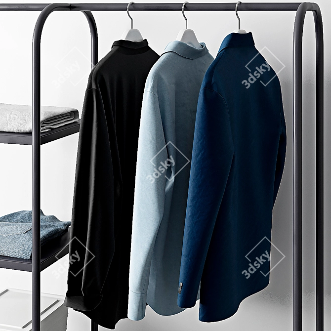 IKEA Kornsjö Clothes Rack: Sleek and Functional 3D model image 3