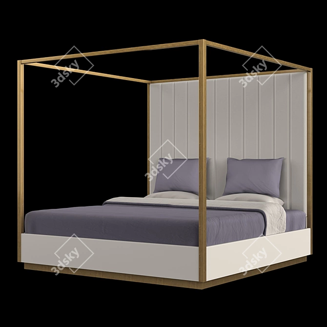 Sunpan Casette King Poster Bed 3D model image 1