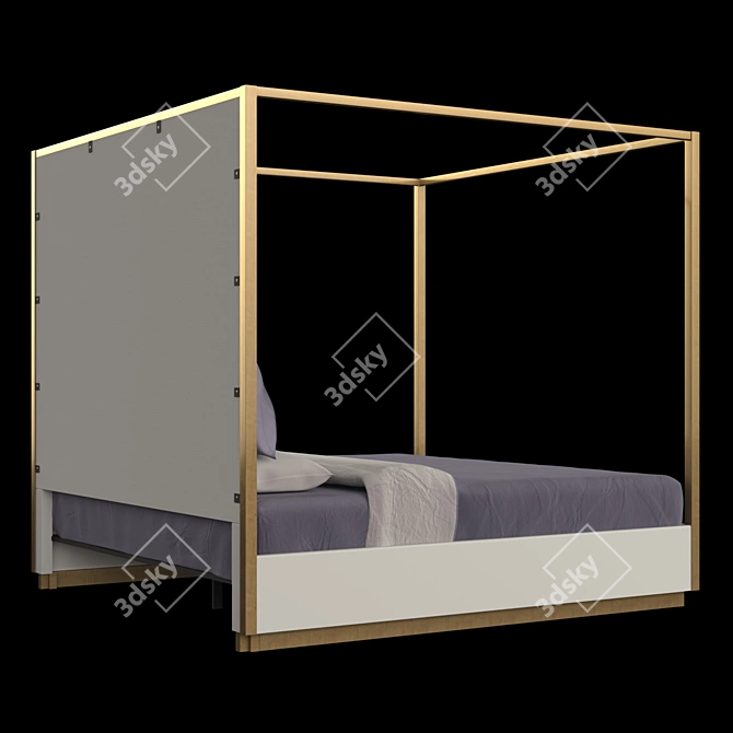 Sunpan Casette King Poster Bed 3D model image 3