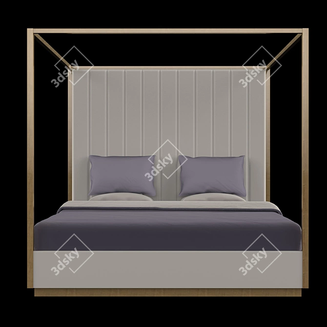 Sunpan Casette King Poster Bed 3D model image 4