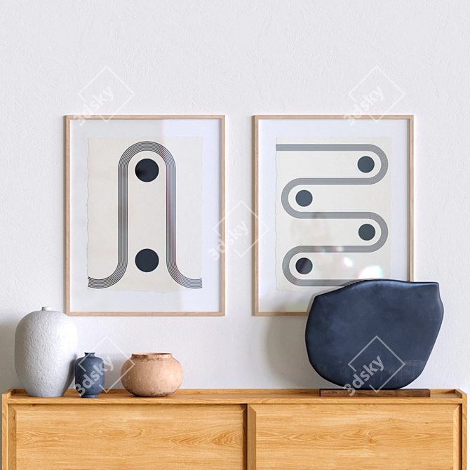 Minimalist Decor Set: Stylish Accents 3D model image 1