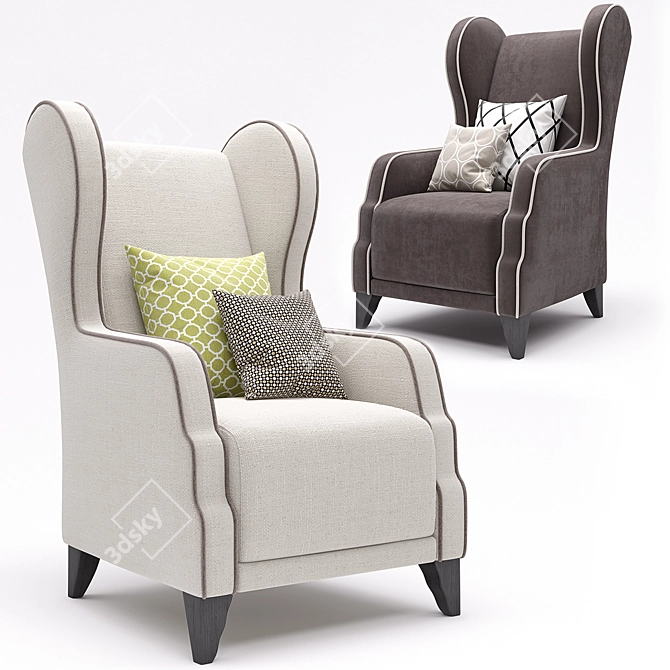 Tosconova Lyra Armchair: Stylish and Comfortable 3D model image 1