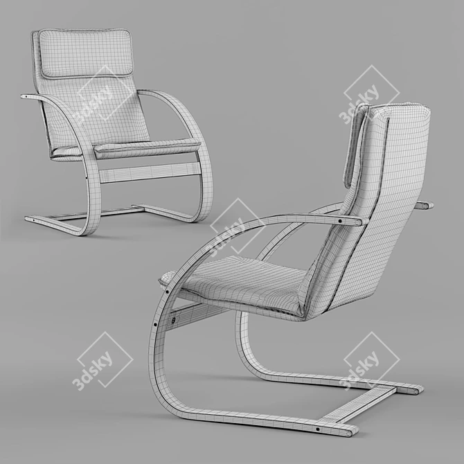 Ultimate Comfort: JYSK TUNE Armchair 3D model image 4