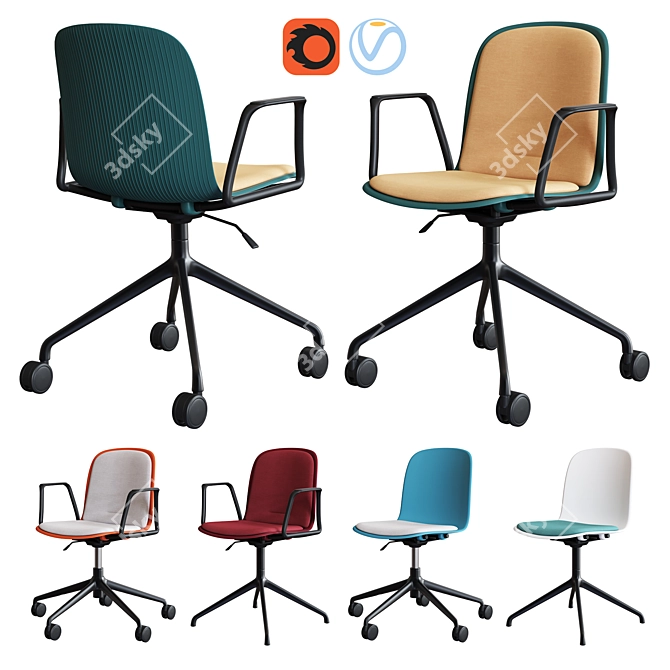 Cavatina Office Chair Set - Stylish and Ergonomic 3D model image 1