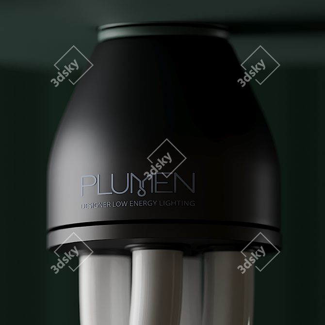 Elegant Forest Green Pendant by Fild 3D model image 4