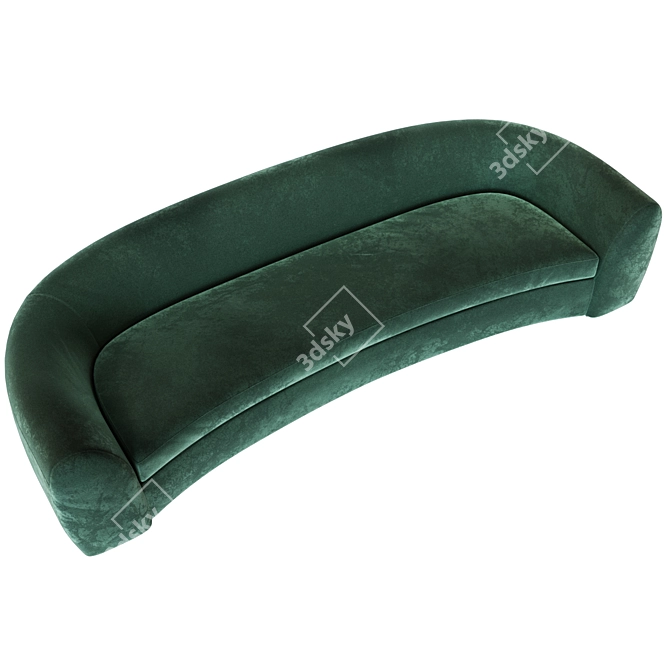 Cozy Comfort Chubby Sofa 3D model image 2