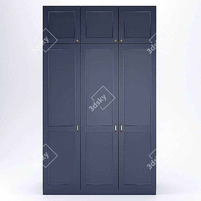 Custom-made Swing Door Cabinet Wardrobe - 1500x596x2500mm 3D model image 1