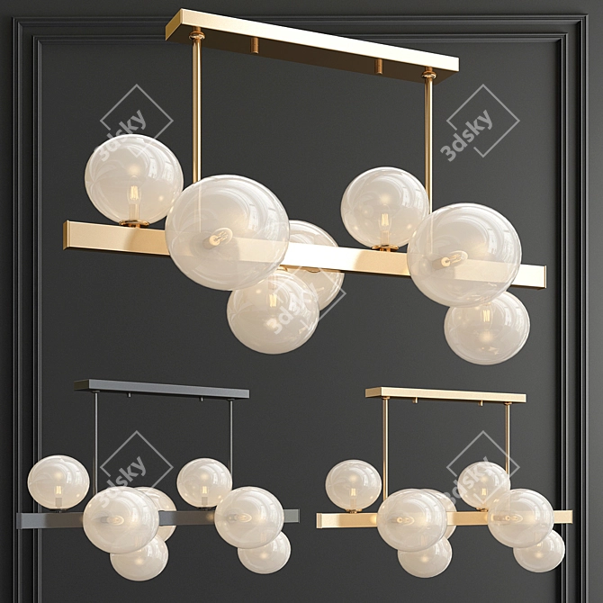 Modern Elegance: Hinsdale Linear Suspension Chandelier 3D model image 1