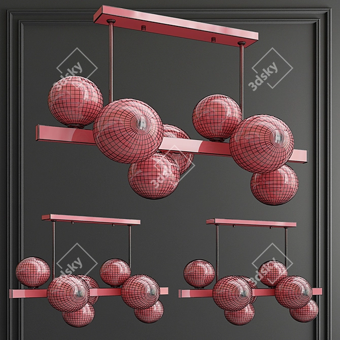 Modern Elegance: Hinsdale Linear Suspension Chandelier 3D model image 2