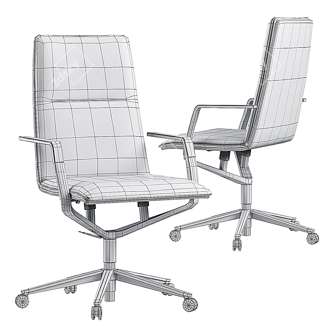 Modern Sola Conference Chair 3D model image 5