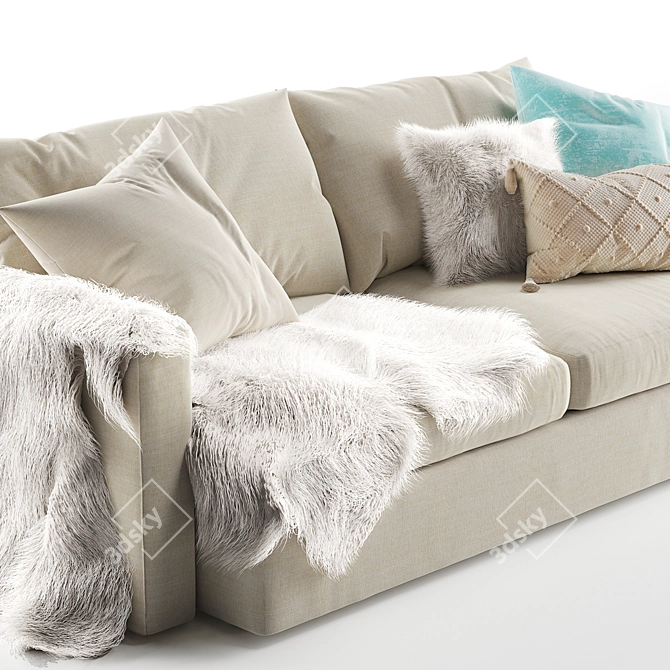 Lounge II Crate and Barrel Sofa: Modern Comfort 3D model image 2