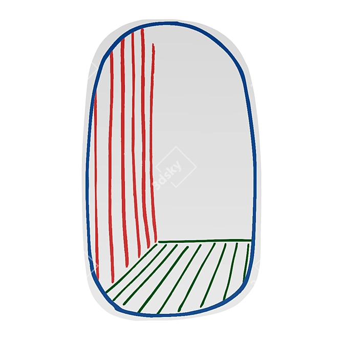 Bonaldo New Perspective Mirror: Reflecting Modern Elegance 3D model image 4