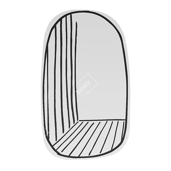 Bonaldo New Perspective Mirror: Reflecting Modern Elegance 3D model image 5
