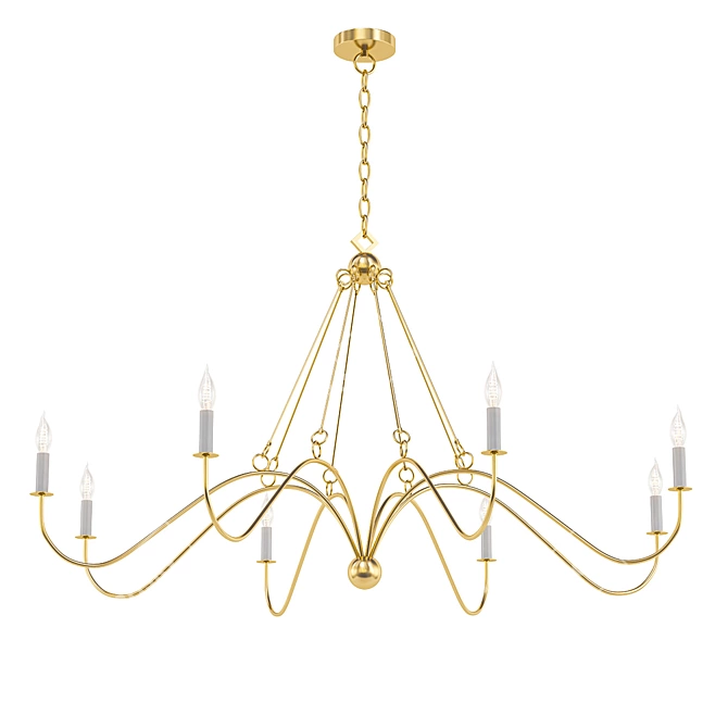 Elegant Savannah 8-Light Chandelier 3D model image 1